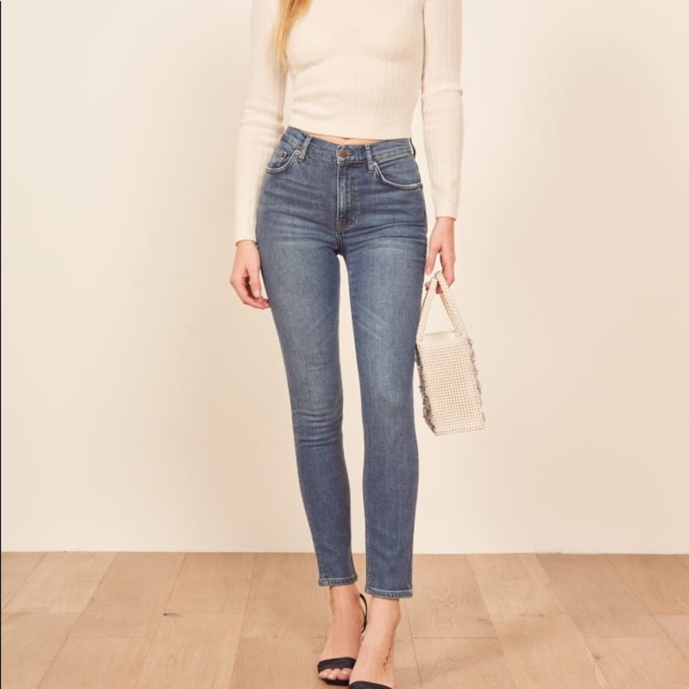 NWT Reformation High and Skinny Jeans iHavana Wash